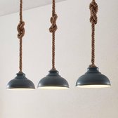 Lindby - hanglamp - 3 lichts - metaal, kabel - E27 - beton