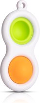 GENZA Simple Dimple - Fidget Toys - Fidget Toy - Figet toys - Fidet Toys - Tiktok - Tik Tok Sleutelhanger - Speelgoed - Speeltje - Oranje / Groen