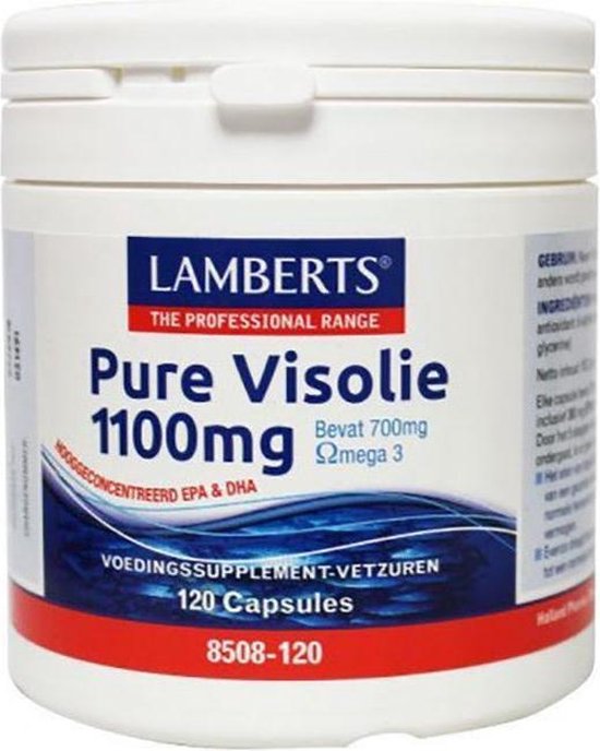 afgewerkt schijf Aanzienlijk Lamberts Pure Visolie - 1100 mg - 120 Capsules - Visolie -  Voedingssupplement | bol.com