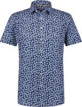 Overhemd Print Navy Blauw (MC15-0101-42 - Navy-BigFlowers)