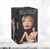 Levensechte vrouwelijke opblaaspop Emily - met gezicht en haar – realistische ervaring – 3 functies – anaal – vaginaal – oraal – Beige - SD-004-03