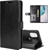 OnePlus Nord N10 hoesje - Wallet bookcase - Zwart - GSM Hoesje - Telefoonhoesje Geschikt Voor: OnePlus Nord N10