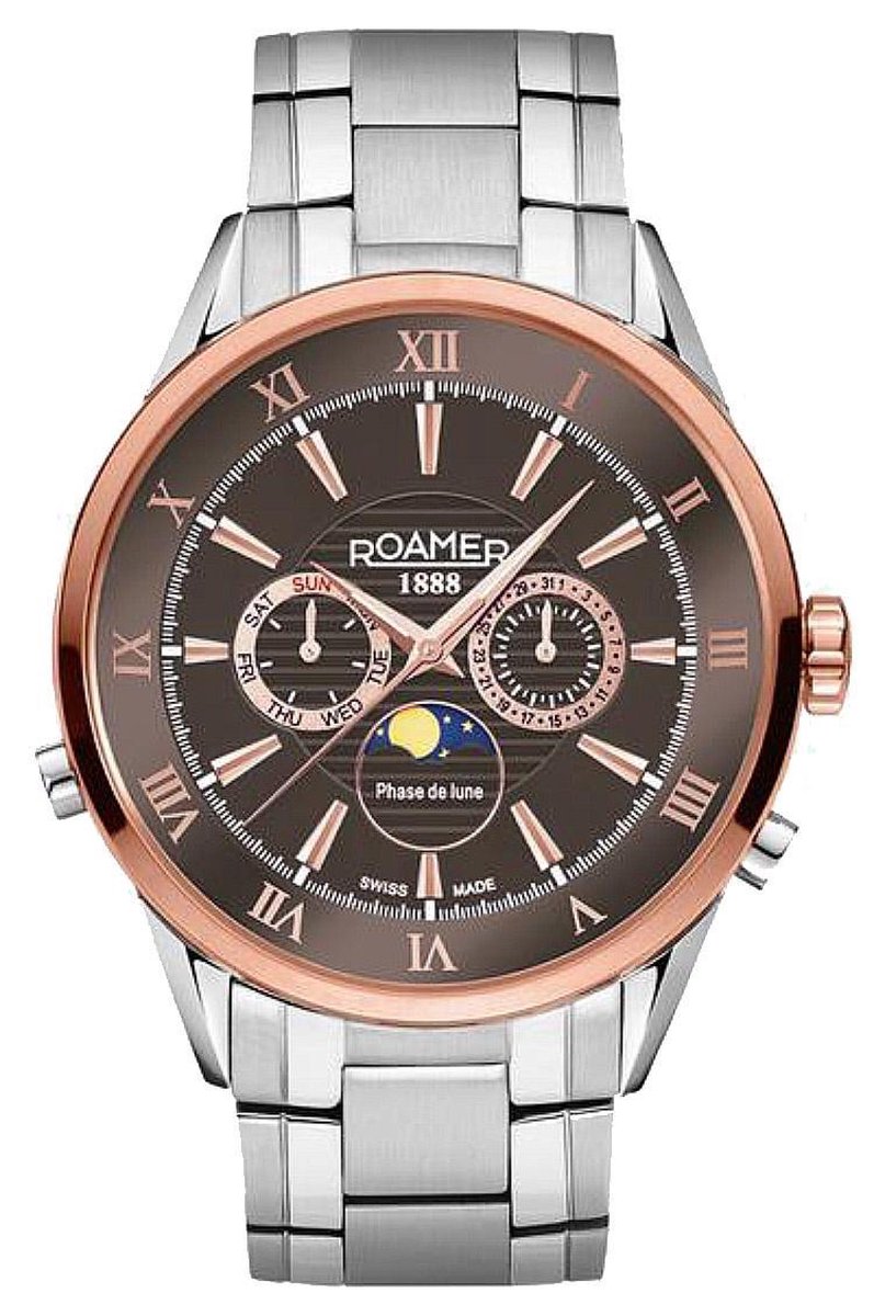 Roamer 508821 47 53 50 Superior Moonphase horloge 43 mm