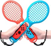 Dobe - Tennis Rackets Accessoire Rood Blauw Geschikt voor Joy-Con - Geschikt voor Nintendo Switch / Nintendo Switch OLED / Nintendo Switch 2021
