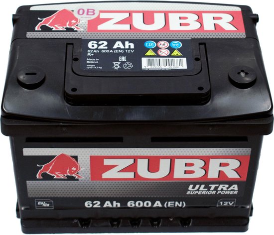Victor tafereel Oprecht ZUBR Ultra 62Ah 600A 12V R+ - Accu - Loodaccu Startaccu Autobatterij  Batterie de... | bol.com