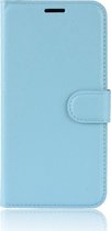 Motorola Moto E6 Plus Hoesje - Mobigear - Classic Serie - Kunstlederen Bookcase - Blauw - Hoesje Geschikt Voor Motorola Moto E6 Plus