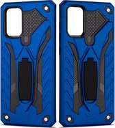 Samsung Galaxy S20 Plus Hoesje - Mobigear - Armor Stand Serie - Hard Kunststof Backcover - Blauw - Hoesje Geschikt Voor Samsung Galaxy S20 Plus