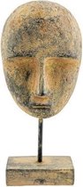 Ornament op voet - Staande woondecoratie - Inca Beeld - Deco - Bruin - 38cm - Magnesium