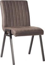 Nancy's Eetkamerstoel Matz - Stoel - Microfiber - Eetkamerstoelen - Antraciet - 50 x 86 x 60 cm