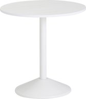 Medina Potsdam Bijzettafel - Salontafel - Ronde Bijzettafel - Houtlook - Design - Wit - Ø 48 cm