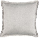 Oneiro's Luxe Linnen Sierkussen BAGI Beige - 45 x 45 cm - sierkussens - katoen - polyester - luipaard - interieur - kussens woonkamer - kussens - woonaccessoires - sierkussens groen