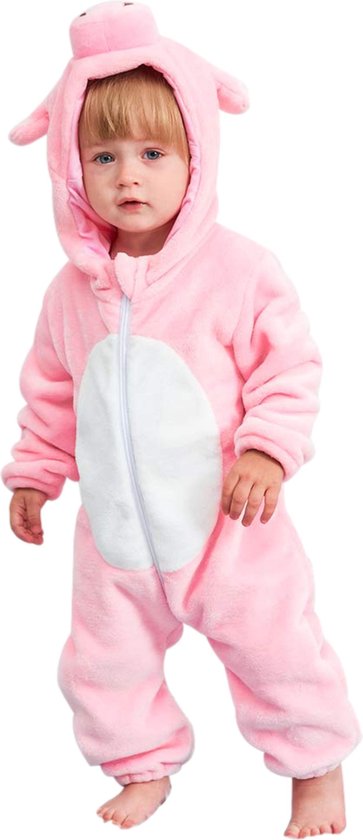 JAXY Baby Onesie - Baby Rompertjes - Baby Pyjama - Baby Pakje - Baby Verkleedkleding - Baby Kostuum - Baby Winterpak - Baby Romper - Baby Skipak - Baby Carnavalskleding - Maat 100 - Varken