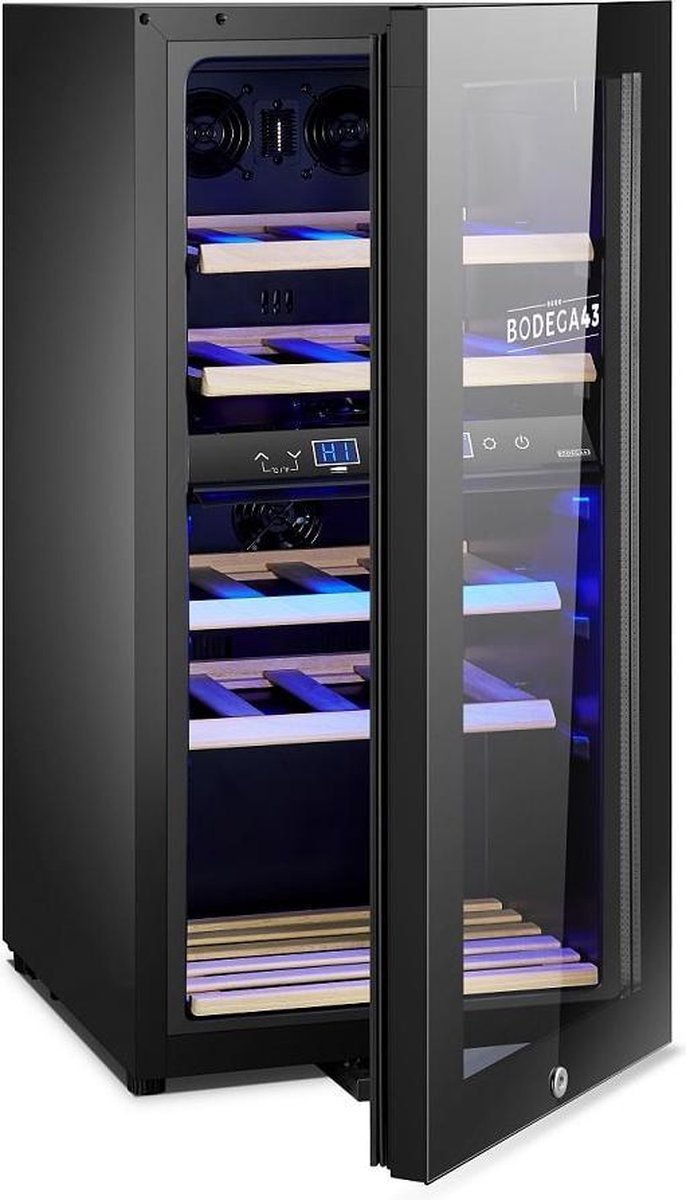 BODEGA43-22 Luxe Vrijstaande Wijnklimaatkast - 2 Zones, 22 - afbeelding 3