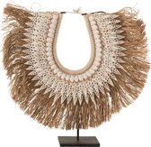 J-Line Collier+Pied Dora Coquillages/Zostere Blanc Large