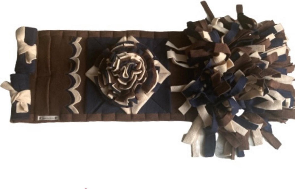 Bol.com Snuffelmat voor honden en katten. Snuffelmat maat S in de kleuren bruin/donkerblauw/zand. Hersenwerk voor huisdieren. Ma... aanbieding