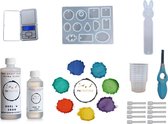 PNCreations Epoxyhars Pakket | Siliconen Mallen | 7 Mica Kleurpigmenten | Precisie weegschaal