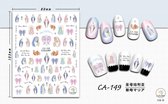 3D Nagel Sticker Coole stickers voor nagel folie Fashion Manicure Stickers Nagels CA-149 Maagd Maria