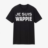 Je Suis Wappie T-shirt - Gratis verzending! - Unisex - 100% organisch katoen - zwart