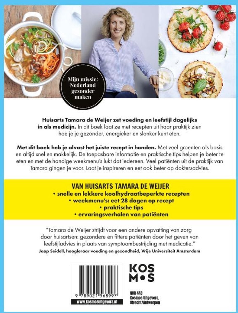 Eet beter in 28 dagen met huisarts Tamara de Weijer - back cover