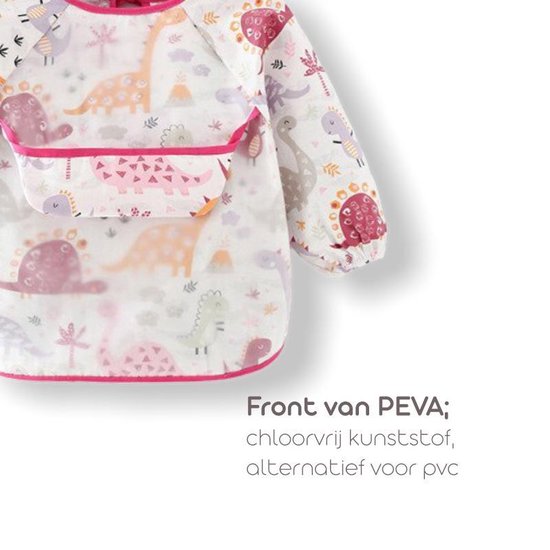 Waterdicht Slabbetje Met Lange Mouwen Voor Baby's - BABATÉ Kids Plastic Kinderschort, Ademend En Verstelbaar