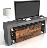 FMD- TV Meubel Tv-meubel Vidi - 180cm - Bruin; Antraciet