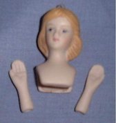 Crea Doll: Mini poppenkop 4,5 cm met 2 armen