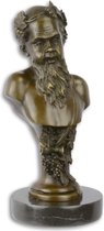 Bronzen beeld - Bacchus god van de Wijn - Romeinse Mythologie - 20,7 cm hoog