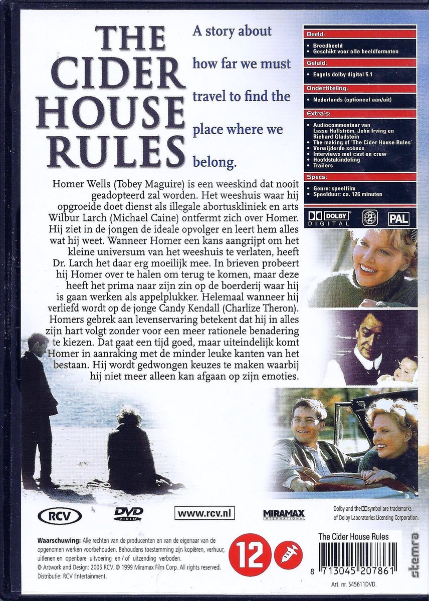 The Cider House Rules (Dvd), Tobey Maguire Dvd's
