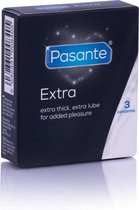 Pasante Extra Condooms - 3 stuks - Transparant - Drogist - Condooms - Drogisterij - Condooms