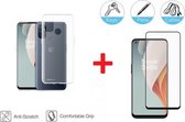 2-In-1 Screenprotector Hoesje Bescherming Protector Set Geschikt Voor Oneplus Nord N100 - Full Cover 3D Edge Tempered Glass Screen Protector Met Siliconen Back Bescherm Hoes Cover Case - Geha