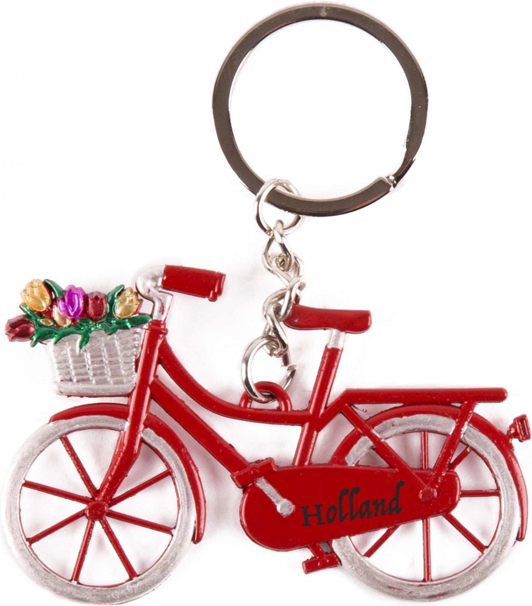Sleutelhanger - Holland - Rood met Tulpen
