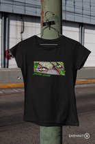 Jolyne Cujoh Eyes Menacing T-Shirt Zwart - Anime Merchandise - Kawaii culture - Jojo's Bizarre Adventure - Unisex Maat M