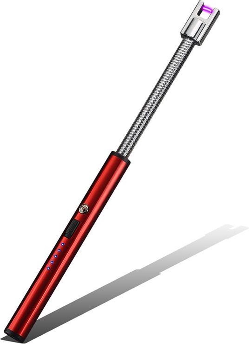 Goedkoopste BBQ Aansteker oplaadbaar met usb kabel - Elektrische Keuken Aansteker - Flexibele Aansteker - Rood