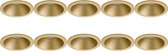 Spot Armatuur 10 Pack - Pragmi Pollon Pro - GU10 Fitting - Inbouw Rond - Mat Goud - Aluminium - Verdiept - Ø82mm - BES LED