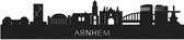 Skyline Arnhem Zwart hout - 120 cm - Woondecoratie design - Wanddecoratie met LED verlichting