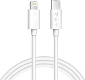 Apple iPhone lightning naar USB-C kabel - 1m wit - data- en oplaadkabel type-C - extra sterk en stevig