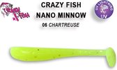 Crazy Fish Nano Minnow - 5.5 cm - 6 - chartreuse