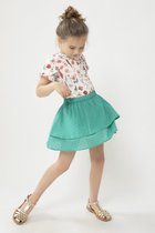 Sissy-Boy - Groen ruffle rokje met lurex