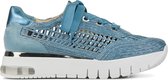 Softwaves Sneakers Dames - Lage sneakers / Damesschoenen - Raffia - 8.16.06     -  Jeans blauw - Maat 39.5