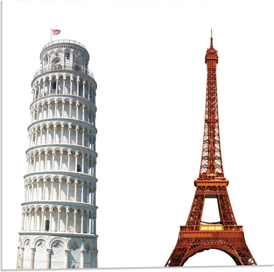 Acrylglas –Toren van Pisa - Italie– 40x30 (Wanddecoratie op Acrylglas)