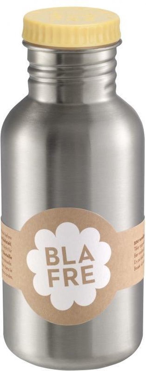 Blafre - stalen drinkfles 500 ml lichtgeel