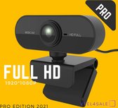 Webcam Voor PC - 1080p - Full HD - Portable - HQ - Met Microfoon - 2021 Model - Thuis Werken - Lichtgewicht - Compact - Mac, Windows, HP, Lenovo, Dell - USB2.0 aansluiting - 1920x1080 Resolut