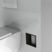 Stock4Rolls – Inbouw Toiletrolhouder – Zwart