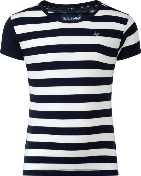 Chaos and order T-Shirt Navy Stripe maat 98/104