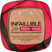 3x L'Oréal Infaillible 24H Fresh Wear Foundation Poeder 260 Golden Sun 8 gr