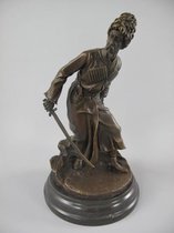 Beeld - Kozak soldaat brons - Marmeren sokkel - 25 cm hoog
