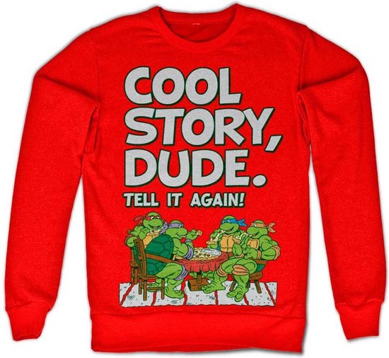 Teenage Mutant Ninja Turtles Sweater/trui -XL- Cool Story Dude Rood