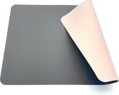 Sets de table Luxe aspect cuir - 6 pièces - double face gris/rose - 45 x 30 cm - cuir - set de table aspect cuir