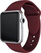 Siliconen Sportbandje - Bordeauxrood - Geschikt voor Apple Watch - 42/44mm - M/L