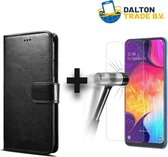 Bookcase + Screen Protector - Samsung Galaxy A3 2017 - Portemonnee hoesje met glas plaatje - Zwart